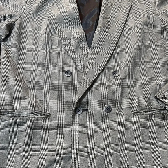 City Street Double Breast Wool Blend Luxury Blazer Jacket Men Size L 42 European - Picture 9 of 13